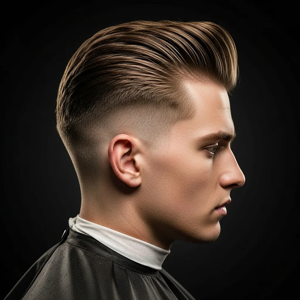 Classic men's haircut by Shy's Barbershop, Sparks NV