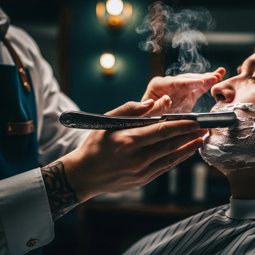Straight razor hot towel shave at Shy's Barbershop in Sparks, NV